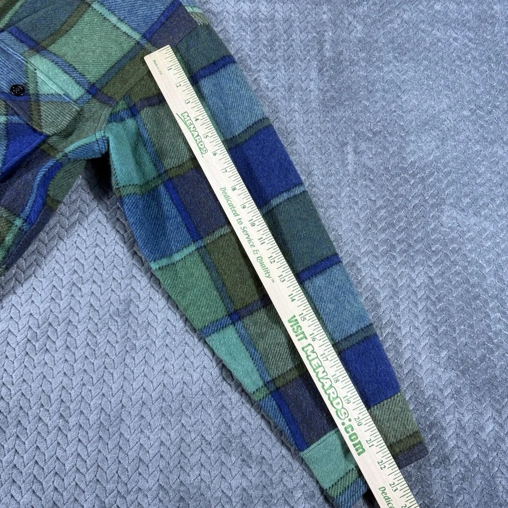Vintage 50s Brent Montgomery Ward Wool Plaid Flannel Shirt Jacket Large Union